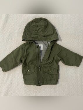 Old Navy Army Green Hooded Utility Baby Jacket NWOT